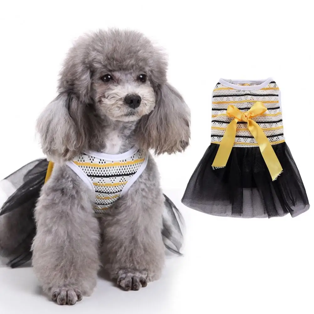 Summer Dog Clothes  Hollow Out Design   Summer Dog Dress Two-legged Dog Princess Dress