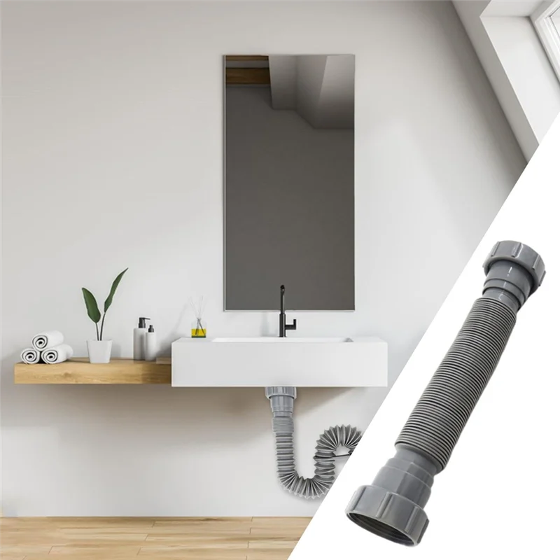 ABGR-2PCS pia da cozinha tubo de resíduos pia da cozinha overflow tubo resistente ao desgaste pia encanamento peças kit de substituição