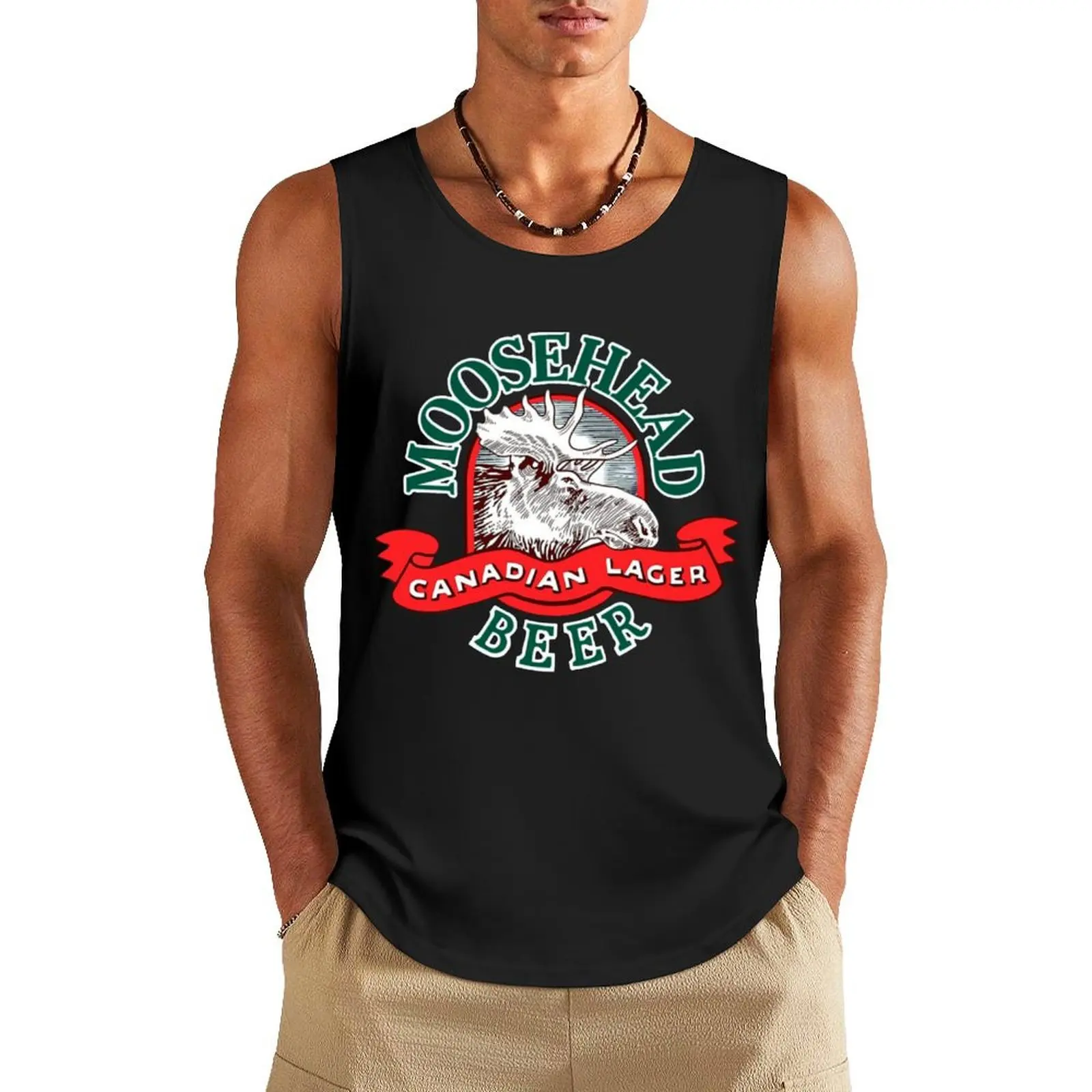 

Moosehead-Beer Mens Cool canadian lager Tank Top gym t shirt men Men's summer clothes sleeveless gym shirts male summer clothes