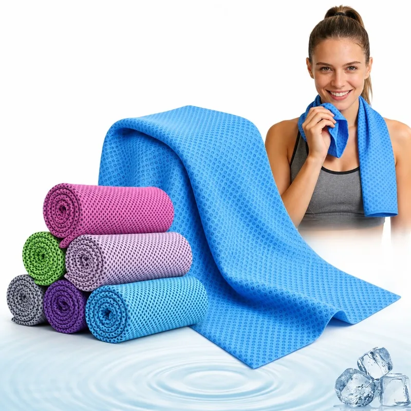 Cooling Towel Soft and Breathable Sports Towel Cold and Long-lasting Running Jogging Gym Instant Cooling Outdoor Sports Towels