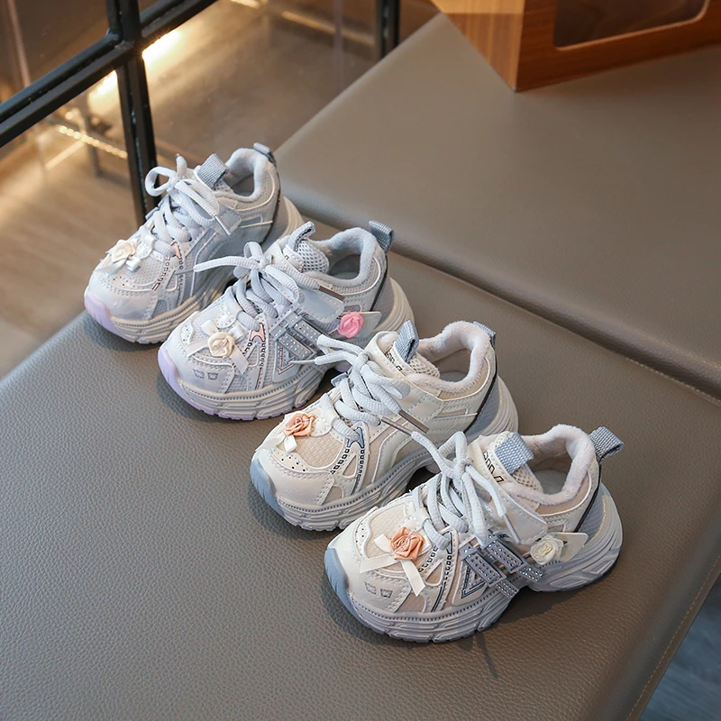 

2025 детские кроссовки, новые массивные баскетбольные кроссовки для девочек, модная универсальная детская повседневная спортивная обувь для мальчиков, школьная дышащая обувь