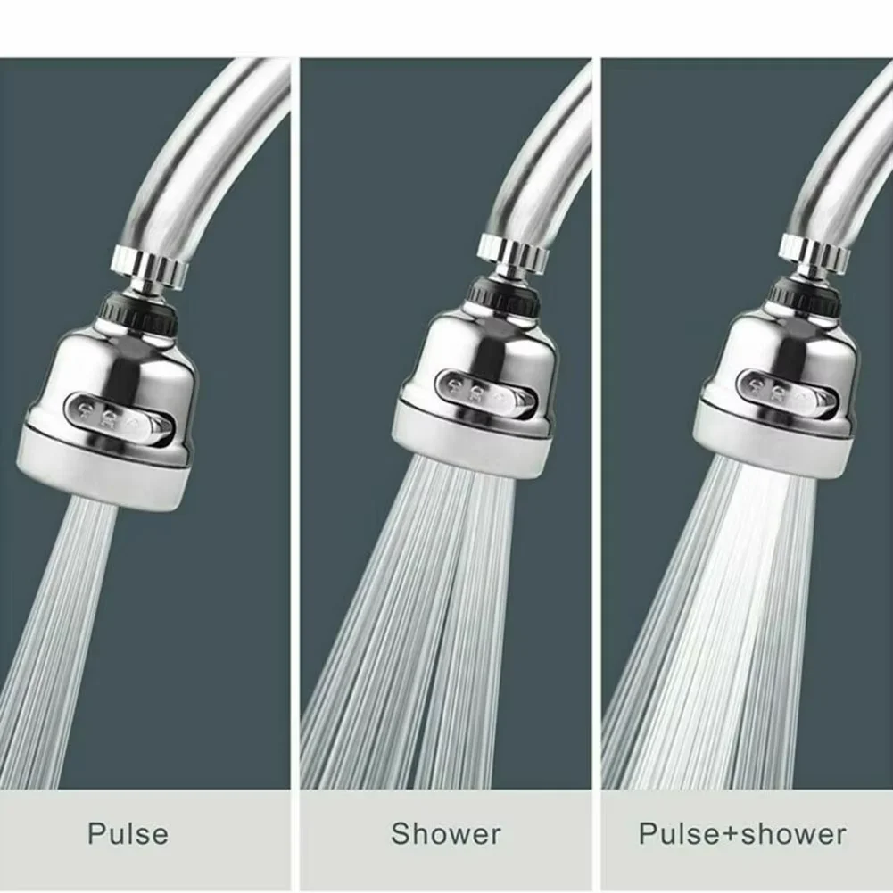 Rotating Faucet Movable 3 Mode Kitchen Tap Head 360 Degree Water-Saving Nozzle Sprayer Filter Extension Tube Kitchen Accessories