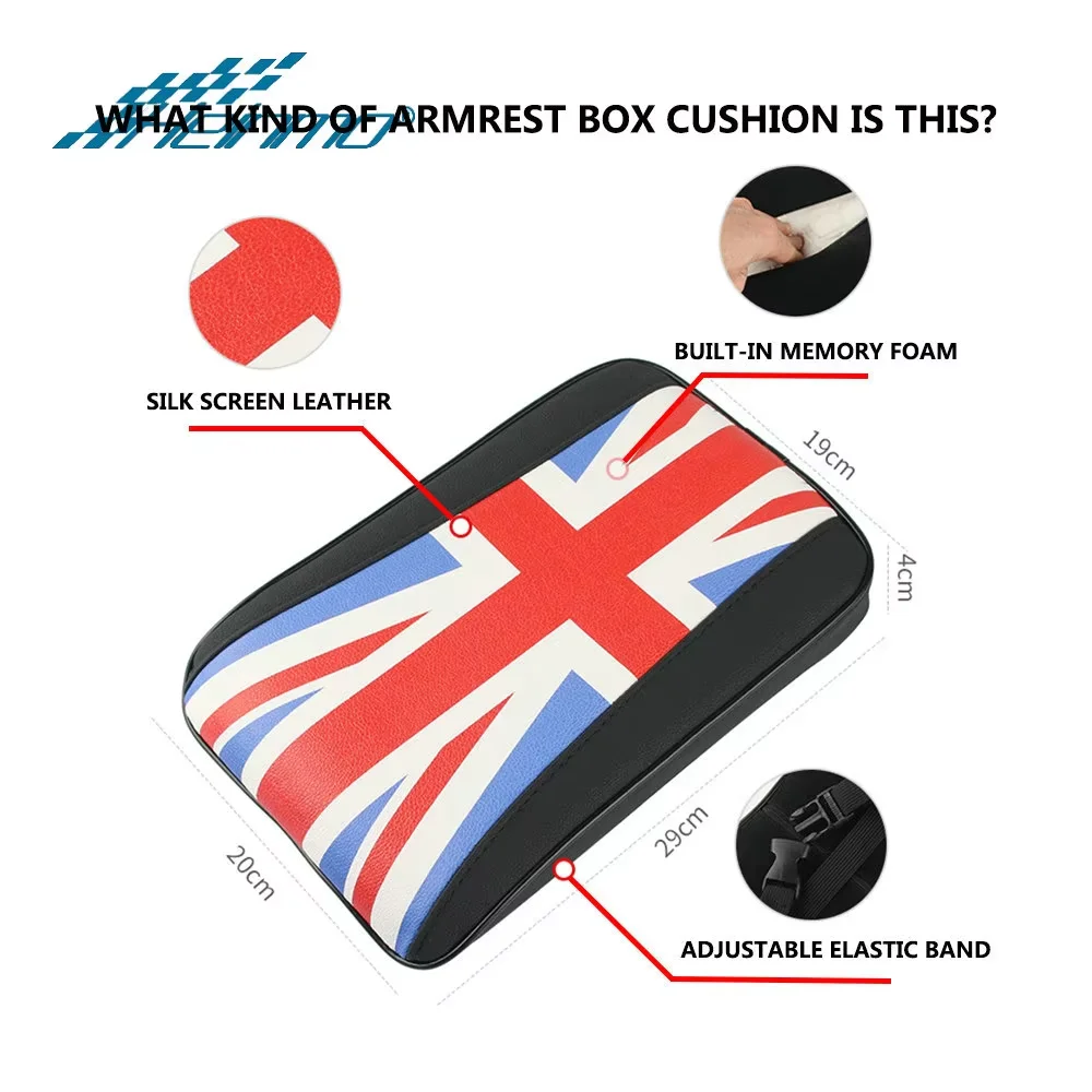 Auto Hand Rest Pad Central Armrest Storage Box Cover Protective Mat Cushion Accessories For Mini Cooper F54 F55 F56 F60 R55 R56