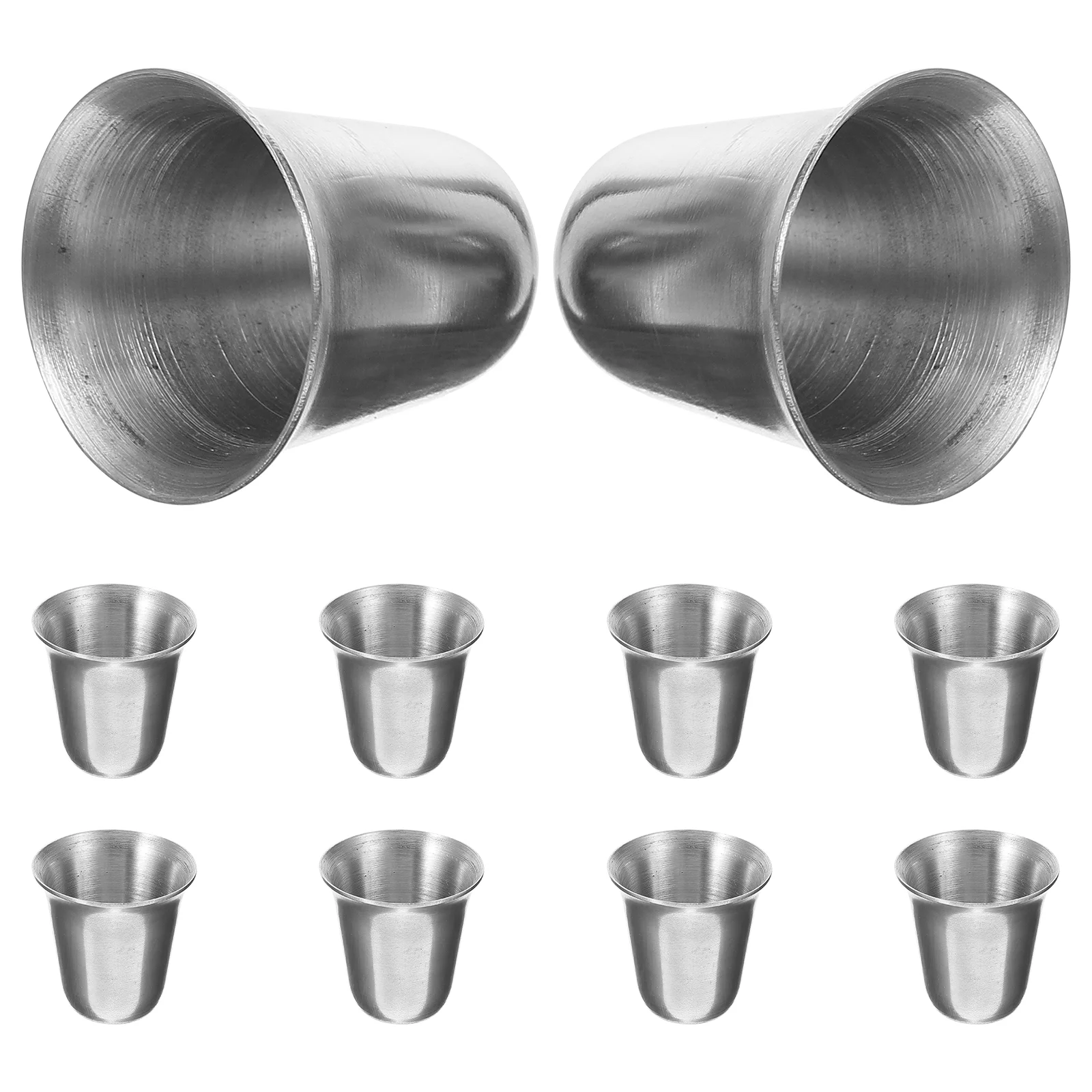 

10 Pcs Chalice Communion Cups Communions for Religious Metal Portable Beer Multi-function Stainless Steel