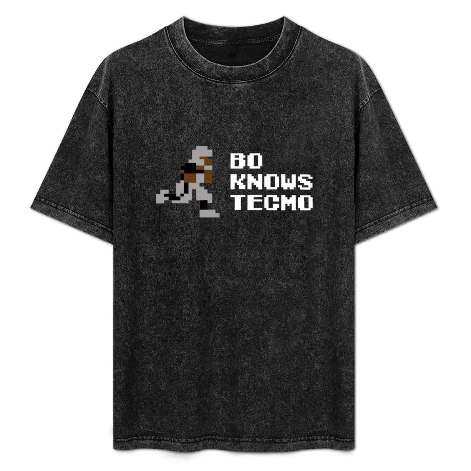 

Bo Knows Tecmo T-Shirt Work Wear Simple Tee Shirt