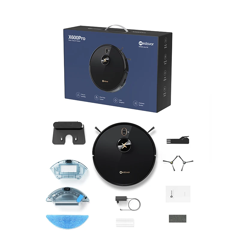 Aspirapolvere Robot pulizia X600 Pro navigazione Laser 6000PA forte gestione della mappa di aspirazione spazzare il pavimento e pulire il pavimento in uno