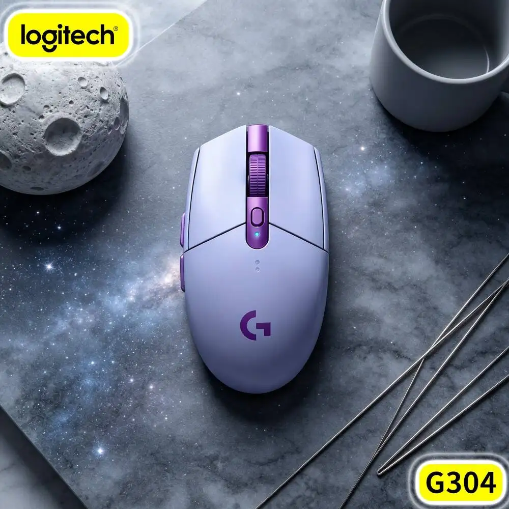 Logitech G304 LIGHTSPEED Wireless Gaming Mouse Simple Minimalist‑Style Design Suit Home Dorm Office Working Environment