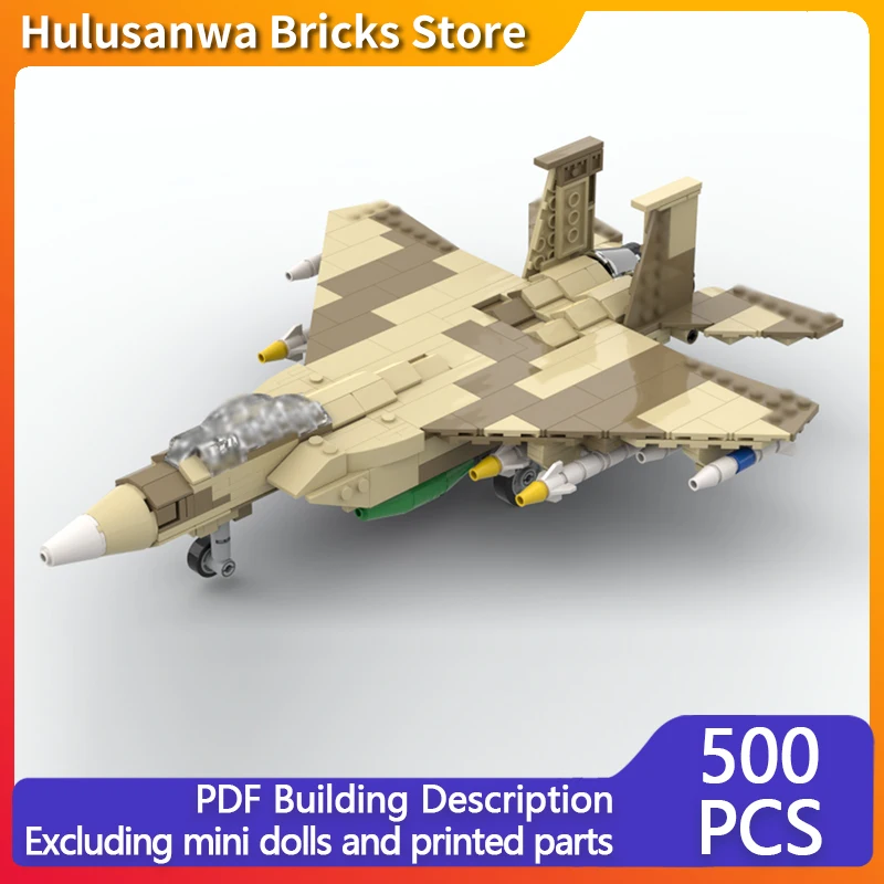 

F-15 Strike Eagle, современный военный истребитель, модель MOC, строительные кирпичи, военное оборудование, модульные подарки, праздничные детские игрушки, костюм
