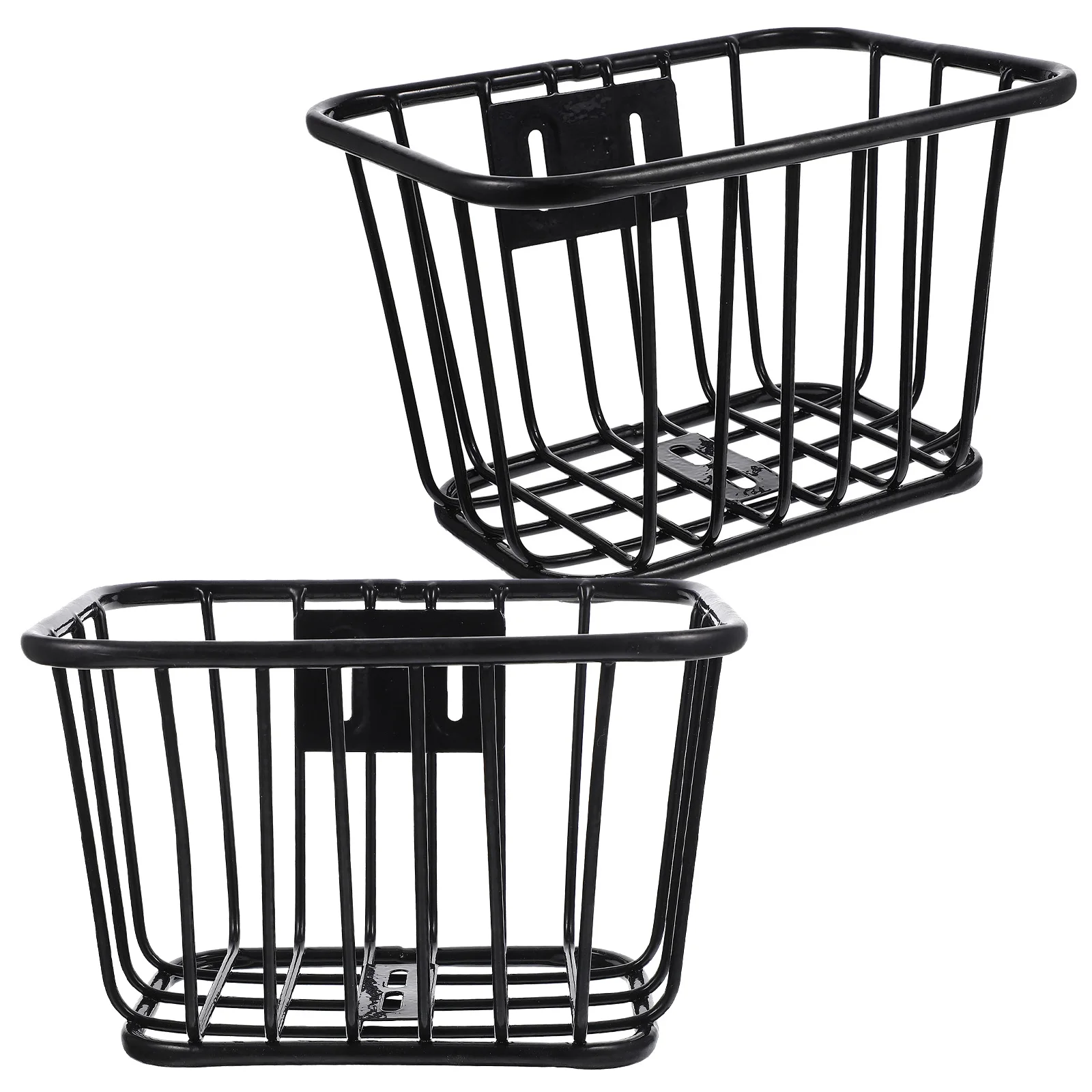 

2 Pcs Bike Basket Front Sturdy Metal Bicycle Handlebar Storage Rack for Kids Electric Scooter Mountain Bike Accessories