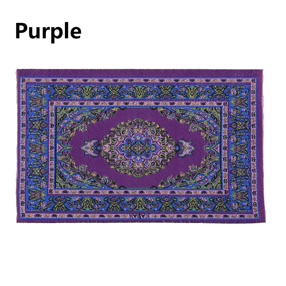 Multi-colored Turkish Style Furniture Miniature Woven Rug Eyes Of Persia Dollhouse Carpet Accessories