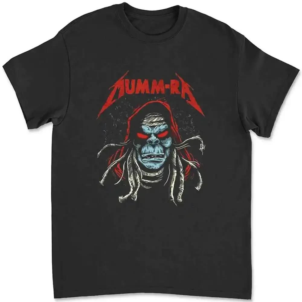 Camiseta paródia de gatos dos desenhos animados dos anos 80 Tc Mumm Ra Rock Band HJ4W