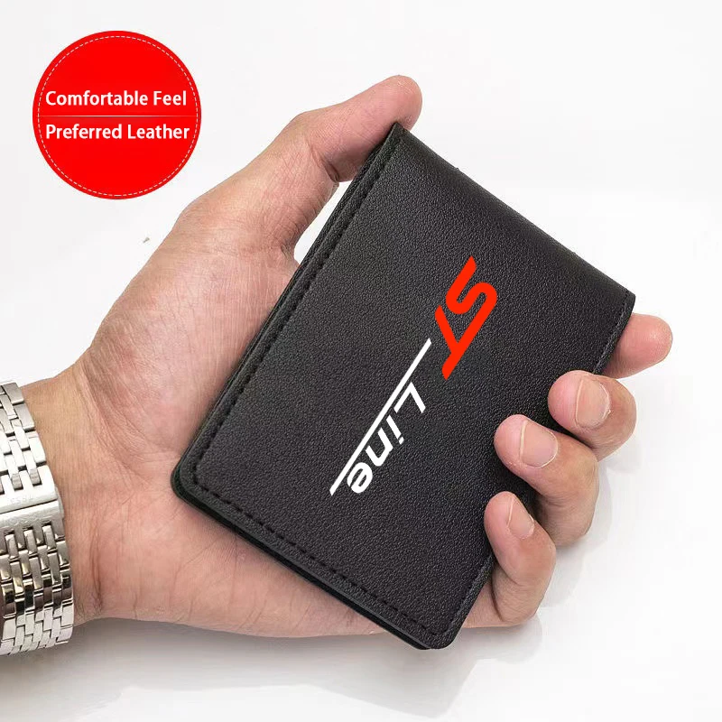 Leather Driver License Holder Card Bag Driving ID Credit Card Wallet For Ford ST Line Focus Fiesta Mondeo Explorer Escape PUMA