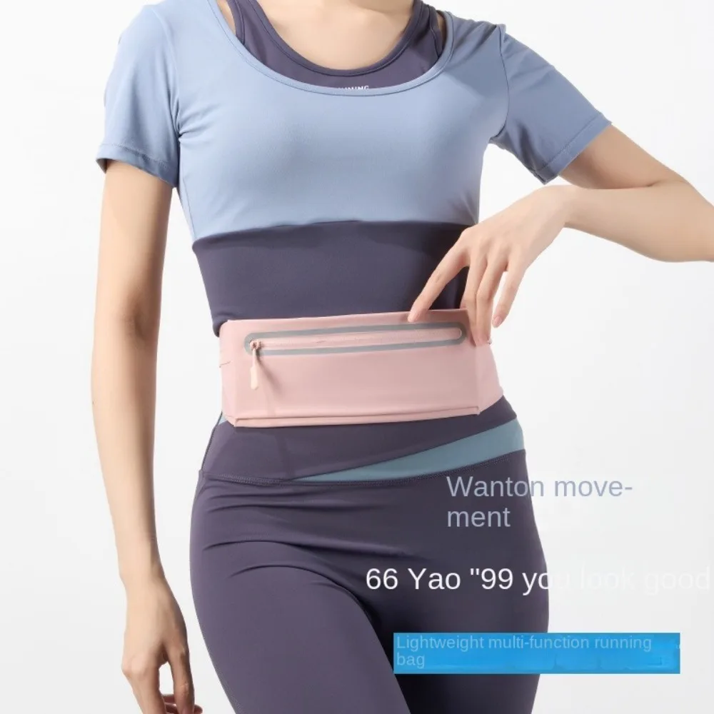 

with Bottle Holder Running Belt Lightweight Multi-function Fanny Pack Invisible Close Waterproof Waist Pack Bag Outdoor Riding