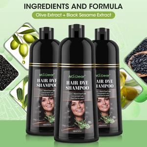 Schneller Bio -Kokosnusshaarfarbstoff, schwarzes Haarfarbstoff, Shampoo zu grau und weißem Haar, Nicht -Pflanzen -Essenz, 5 Minuten, 500 ml 12 Hauptverkäufe Shampoo für Haare - №7
