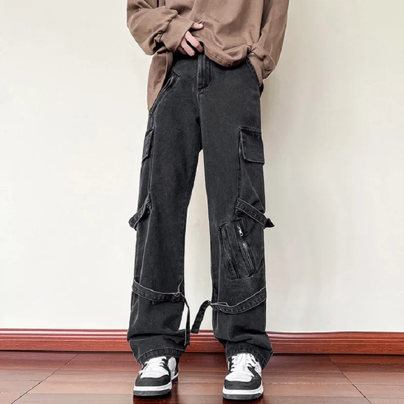 

Cargo Pants Men's Jeans Fashion Street Hip Hop Baggy Pants Casual Multi Pocket Y2k High Waisted Trousers Boyfriend Jeans Women