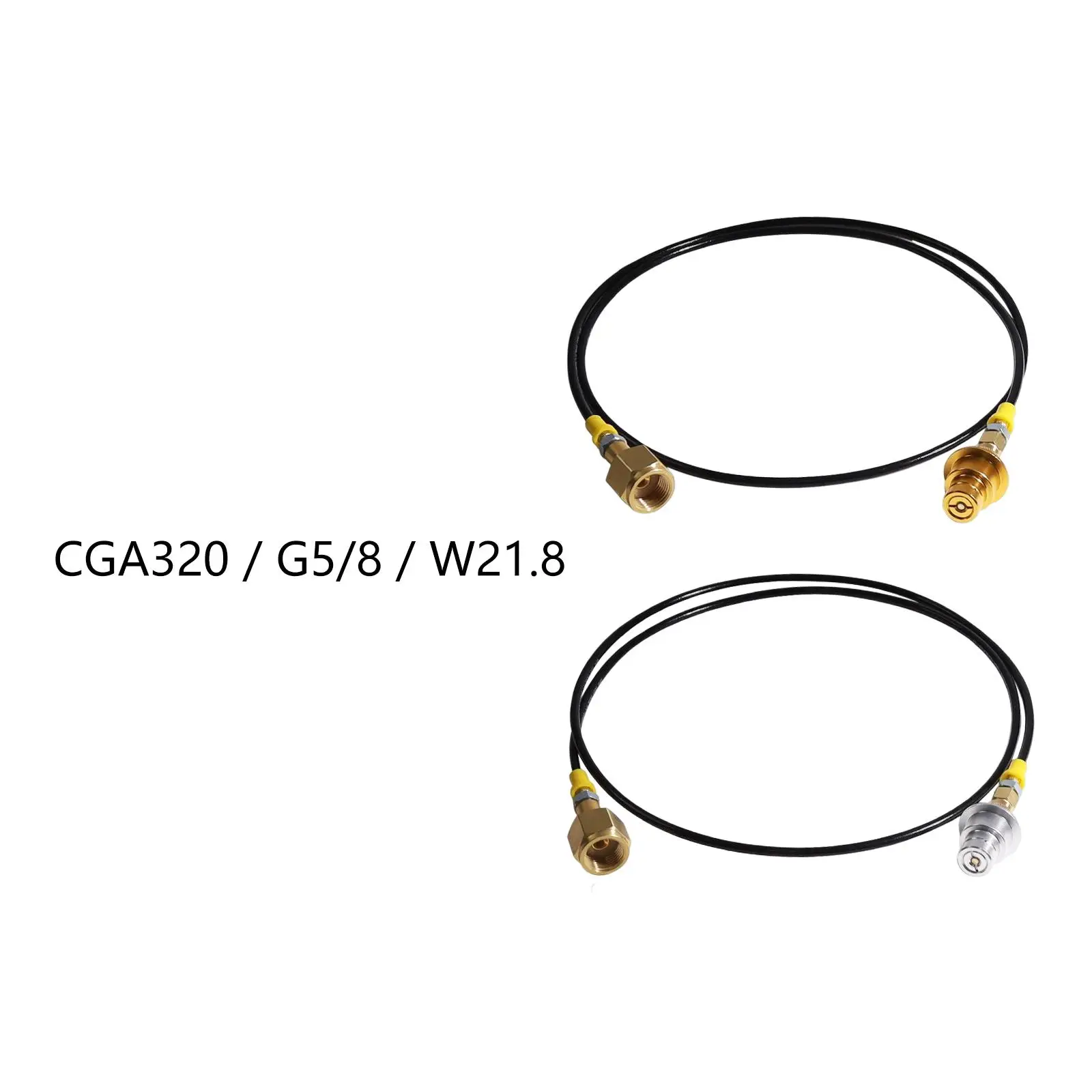 CO2 실린더 리필 어댑터 호스 연결 튜브, 외부 호스 액세서리, 60 인치