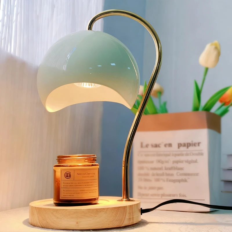 Scandinavian Candle Warmer Lamp with Timer&Dimmable Lighting Flameless Aromatherapy Nightlight Bedside Ambience Home Decor Gift