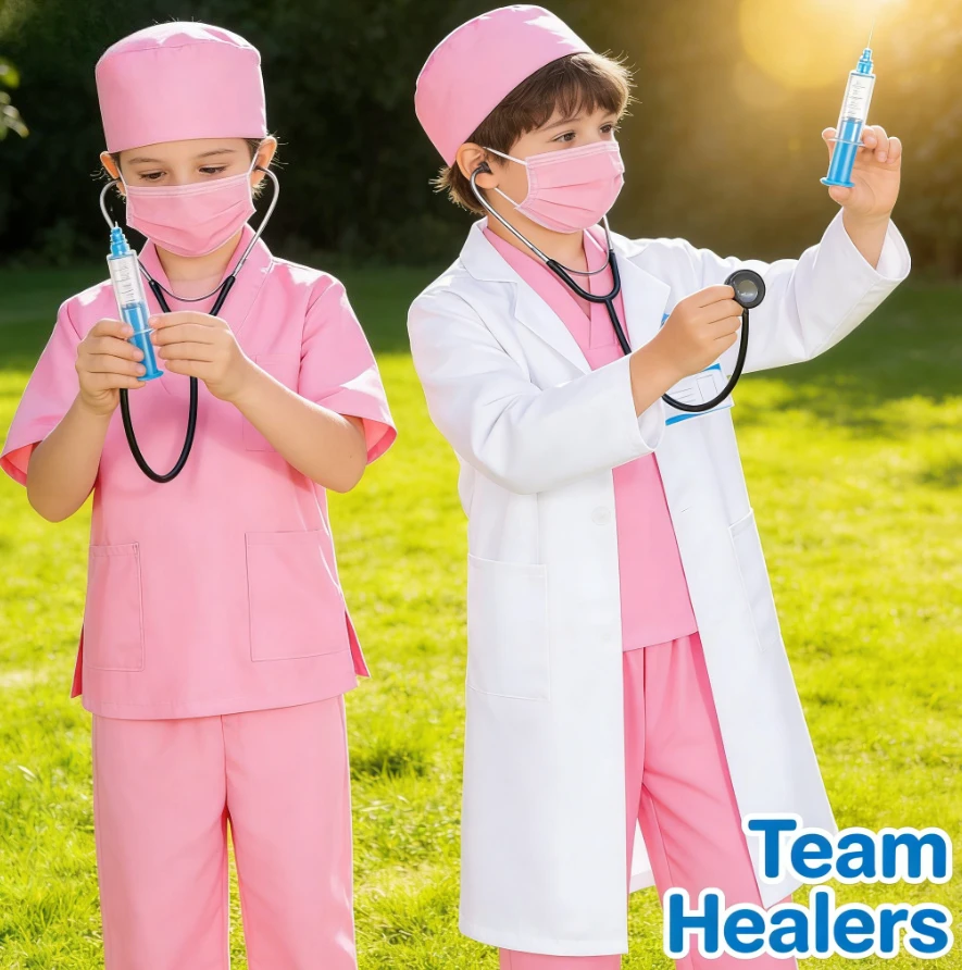 

2026 1pc Kids Doctor Costume White Lab Coat Nurse Outfit Role Play Set For Cosplay And Pretend Play kids clothes
