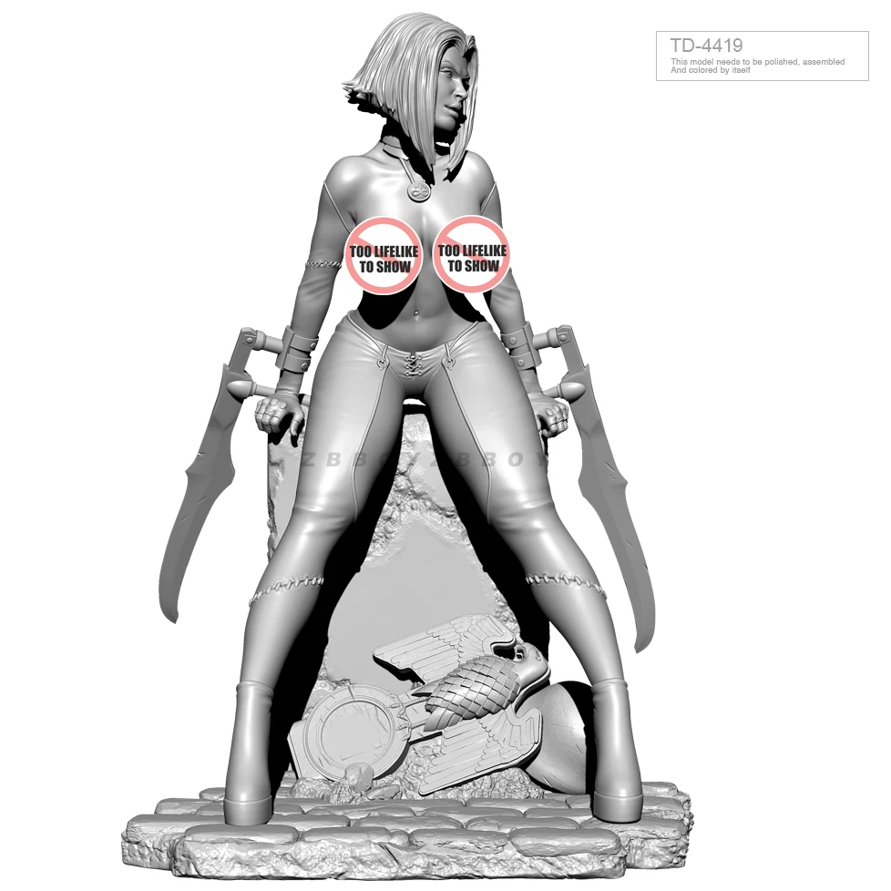 

50MM 75MM Resin model kits figure beauty colorless and self-assembled （3D Printing ）TD-4419