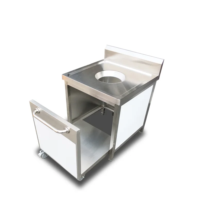 Commercial Stainless Steel Waste Collection Car, Waste Collection Table, Waste Food Table, Kitchen, Swill Table Multi-functional