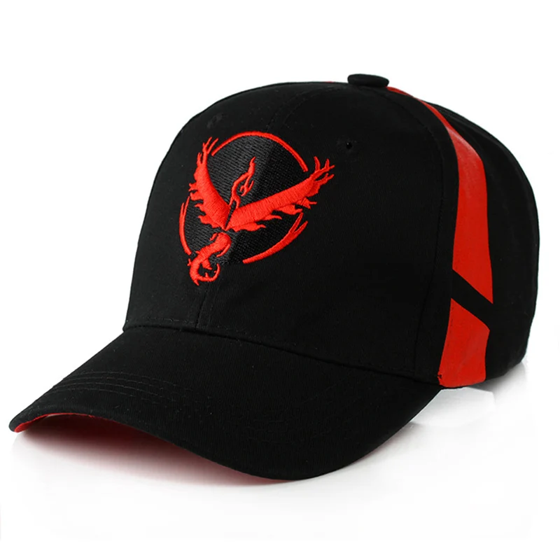 Go Team Valor Men Women Baseball Cap Mystic Team Instinct Unisex Snapback Embroidery Teenage Anime Hip Hop Dad Hat Gorras H018