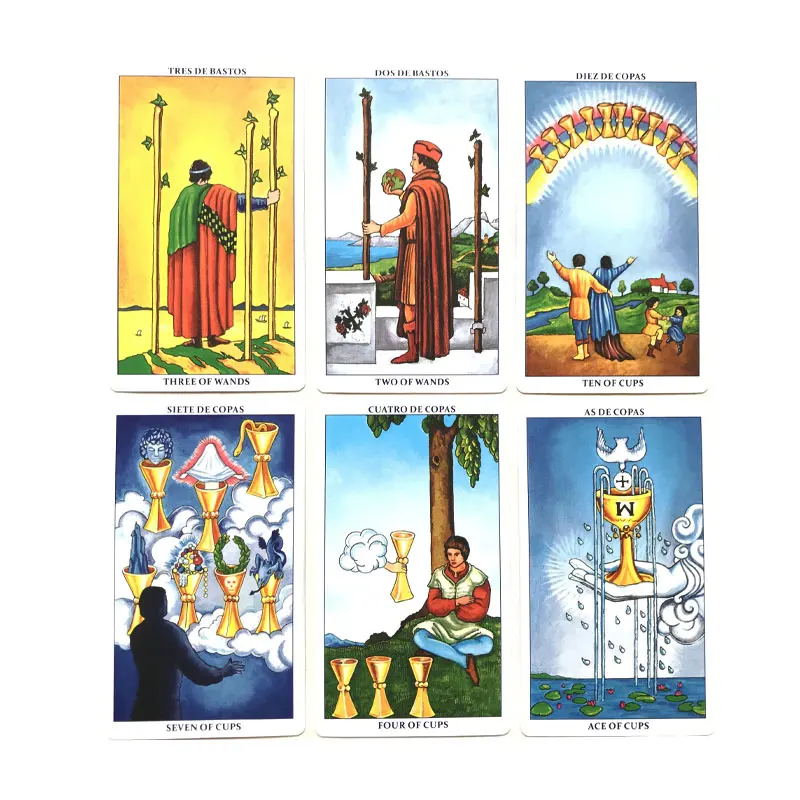 Spanish: Hot Sale Classice Tarot Oracle Card For Entertainment Fate Prophecy Divination Family Party Tarot Deck PDF Guide