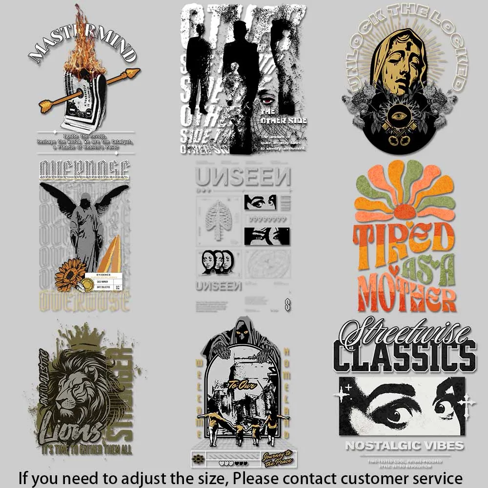 Reino unido punk revolução gráfico techno ninja arte futurista remendos de transferência de calor para roupas decalques resistentes à lavagem diy artesanato
