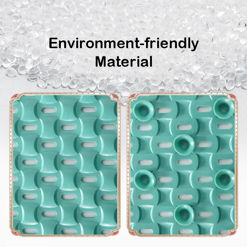 Non Slip Bathtub Mat, Soft TPE Shower Mat, Strong Suction Cups, Drain Holes, Odorless, Machine Washable Bath Tub Mat for Hotel