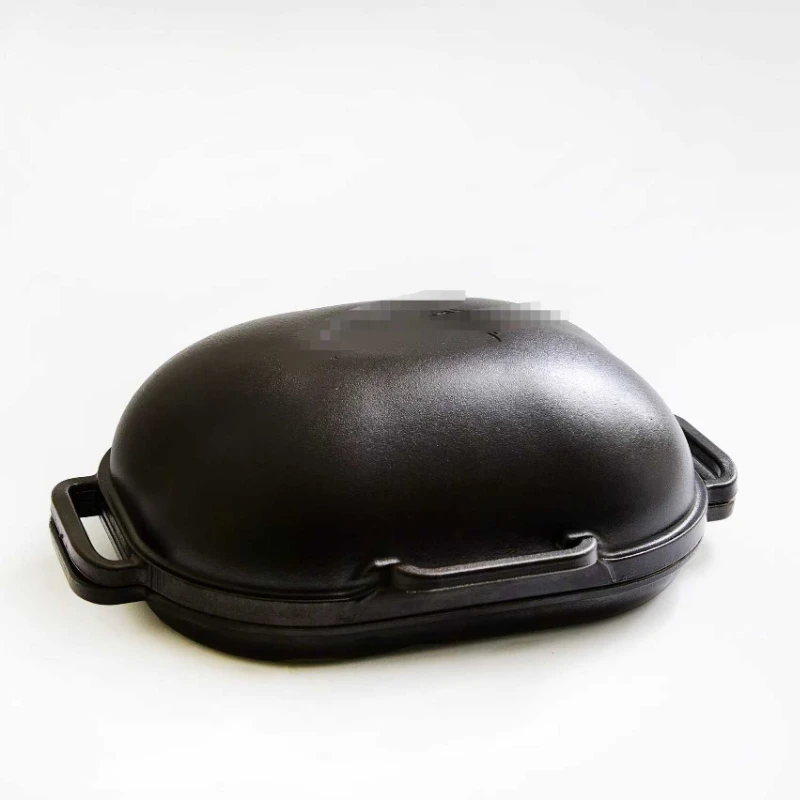 Cast iron pan Baking European bag Kitchenware Bread pan Baking pan Pig iron Flat bottom non-stick pan Oval large mold