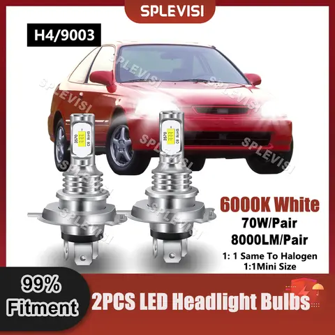 2x LED Headlight For Honda Civic 1987 1988 1989 1990 1991 1992 1993 1994 1995 1996 1997 1998 1999 2000 2001 2002 2003 2004 2005