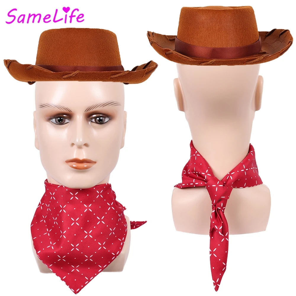 

Woody Cow Hat Scarf Cosplay Fantasy Cap Movie Plush Story Men Costume Disguise Accessories Halloween Adult Male Roleplay Prop