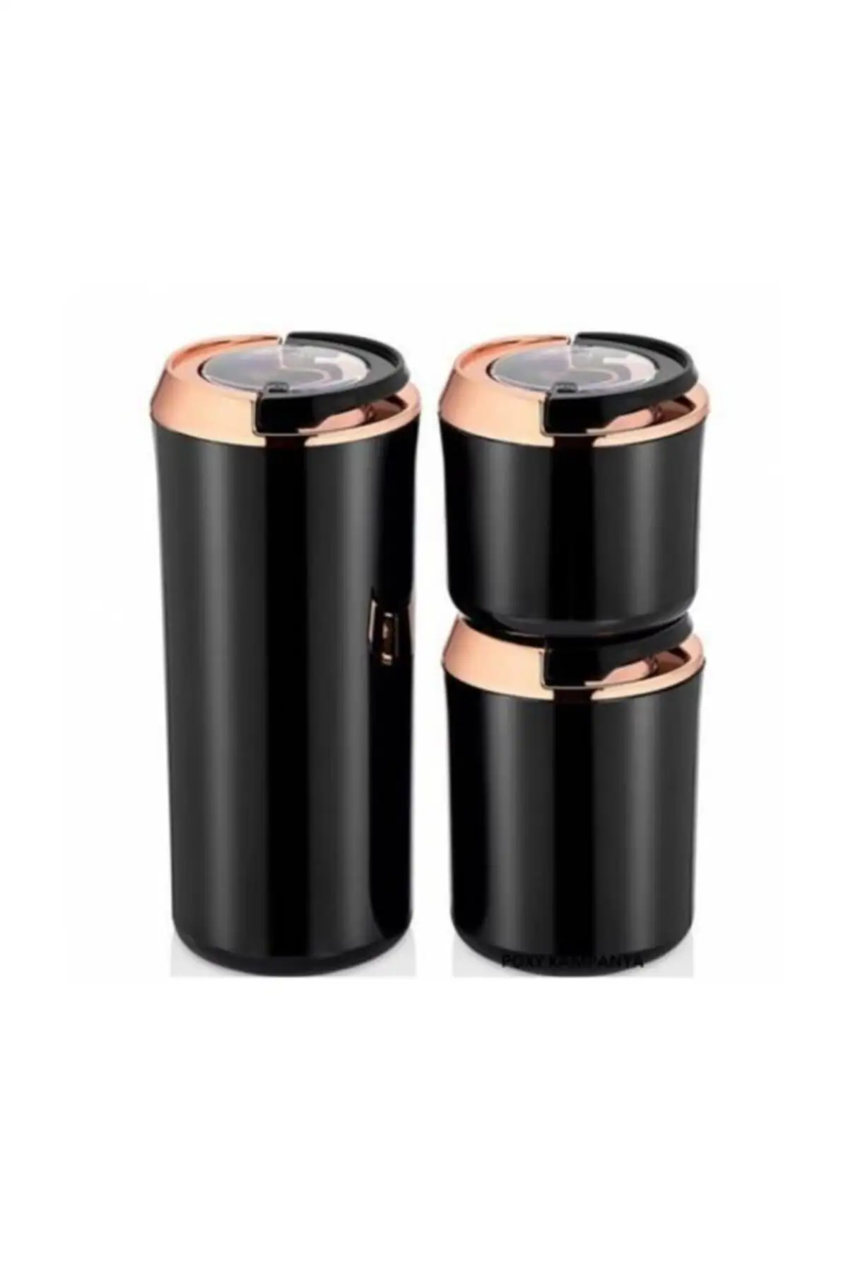 

DOLBOVI round storage container black copper colored 3 pcs Set