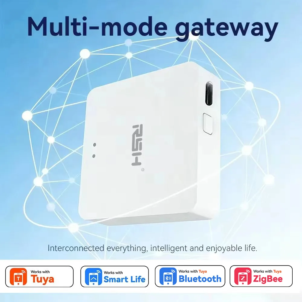 RSH 2in1 Wireless Smart Gateway for Tuya ZigBee3.0 & BLE Hub Smart Life Siri Alexa Google Home Voice Whole House Smart Control