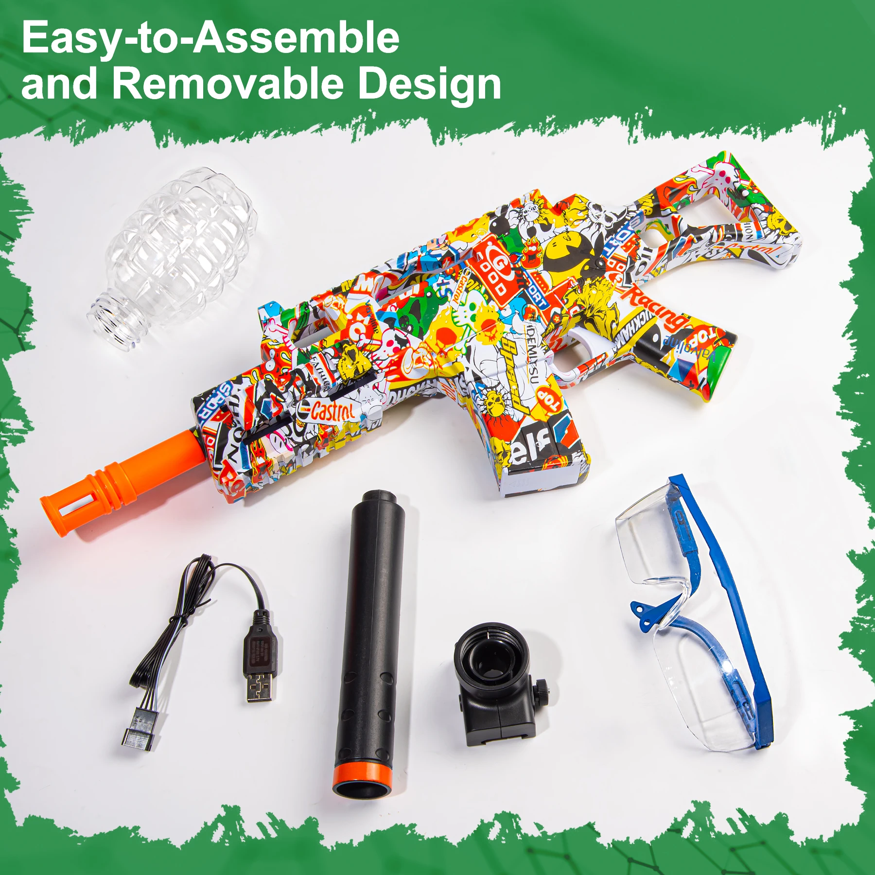 مسدس لعبة ناسف كهربائي G36 جديد لعام 2025 - إطلاق نار عالي الدقة - لعبة الحفلات - هدية عيد الهالوين لعيد الشكر (بدون رصاصات)