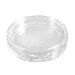 10 pcs Small round transparent plastic coin capsules box 35mm