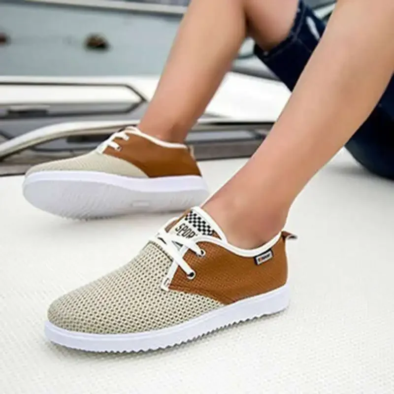 حذاء رجالي الصيف شبكة أحذية للرجل تنفس الذكور حذاء كاجوال Chaussure أوم لينة Zapatos Hombre الصيف الرجال حذاء رائع