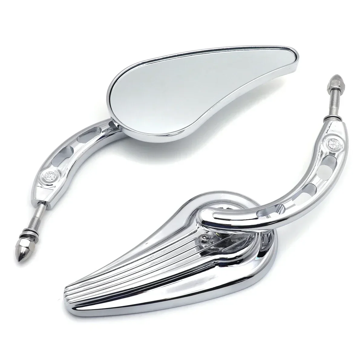 

Motorcycle Mirror Chrome Raindrop Side Mirrors For 1984 Up Harley Davidson Softtail Sporter Touring