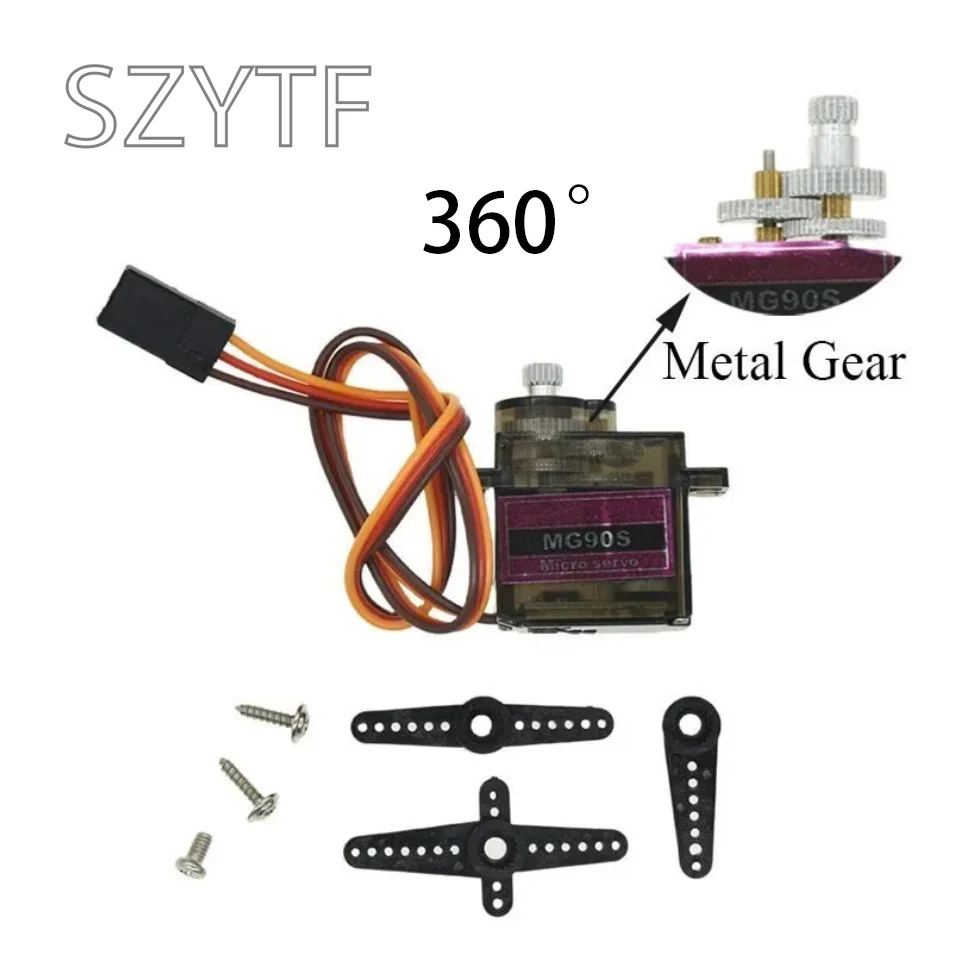 SG90 9G Micro Servo Motorsteuerung für RC Roboterarm Servomotor Spielzeug Flugzeug Hubschrauber Flugzeugmodelle 180 ° /360 ° – Detail 2