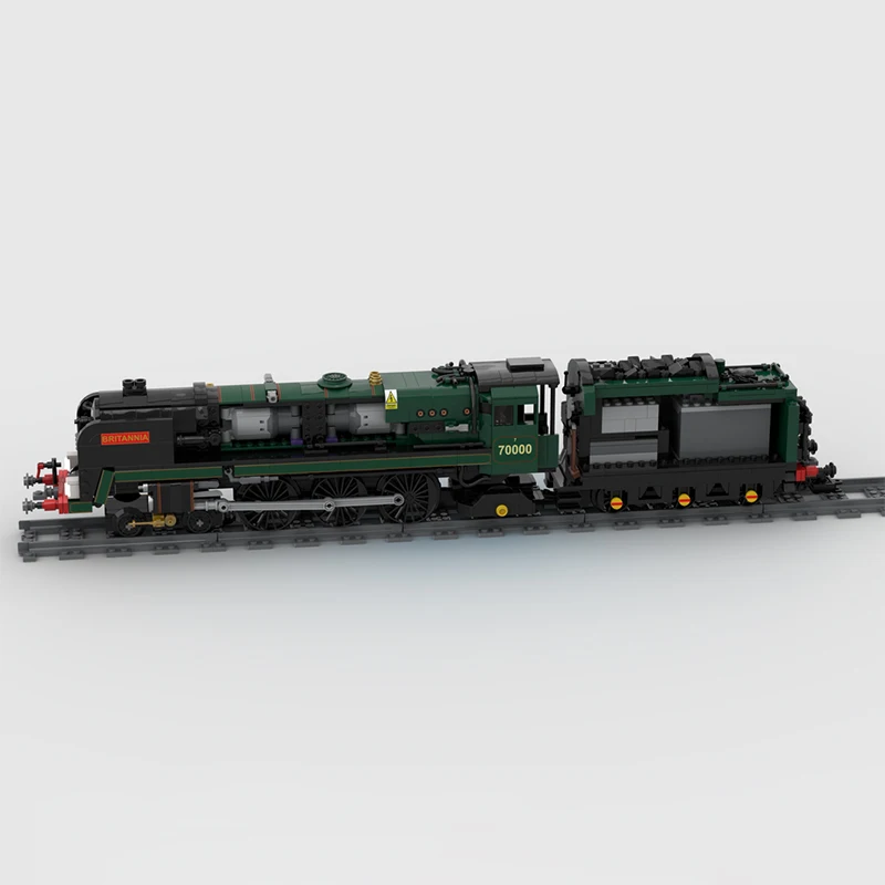 Creative Long Railway Track Train Series British Rail Locomotive Model Building Blocks Small Particle Assembled Kid Bricks Toys