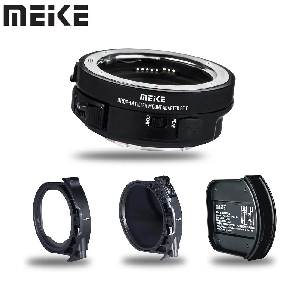 Meike MK-EFTE-C Auto-Focus Lens Adapter Ring for Canon EF /EF-S Lenses to Sony E Mount A9 A7III A7II A7 A7R3 A7R4 A7IV ZV-1