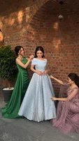 Customized Elegant Evening Gown Sparkling Luxury A-line To The Ground Gowns Gala Elegant Dresses  Luxury Women Modern Style 4