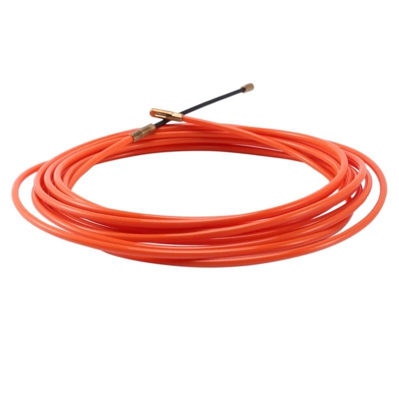 Dispositivo de guía naranja de 4Mm, Cable eléctrico de nailon, extractores de empuje, conducto de serpiente, Cable de cinta de pescado