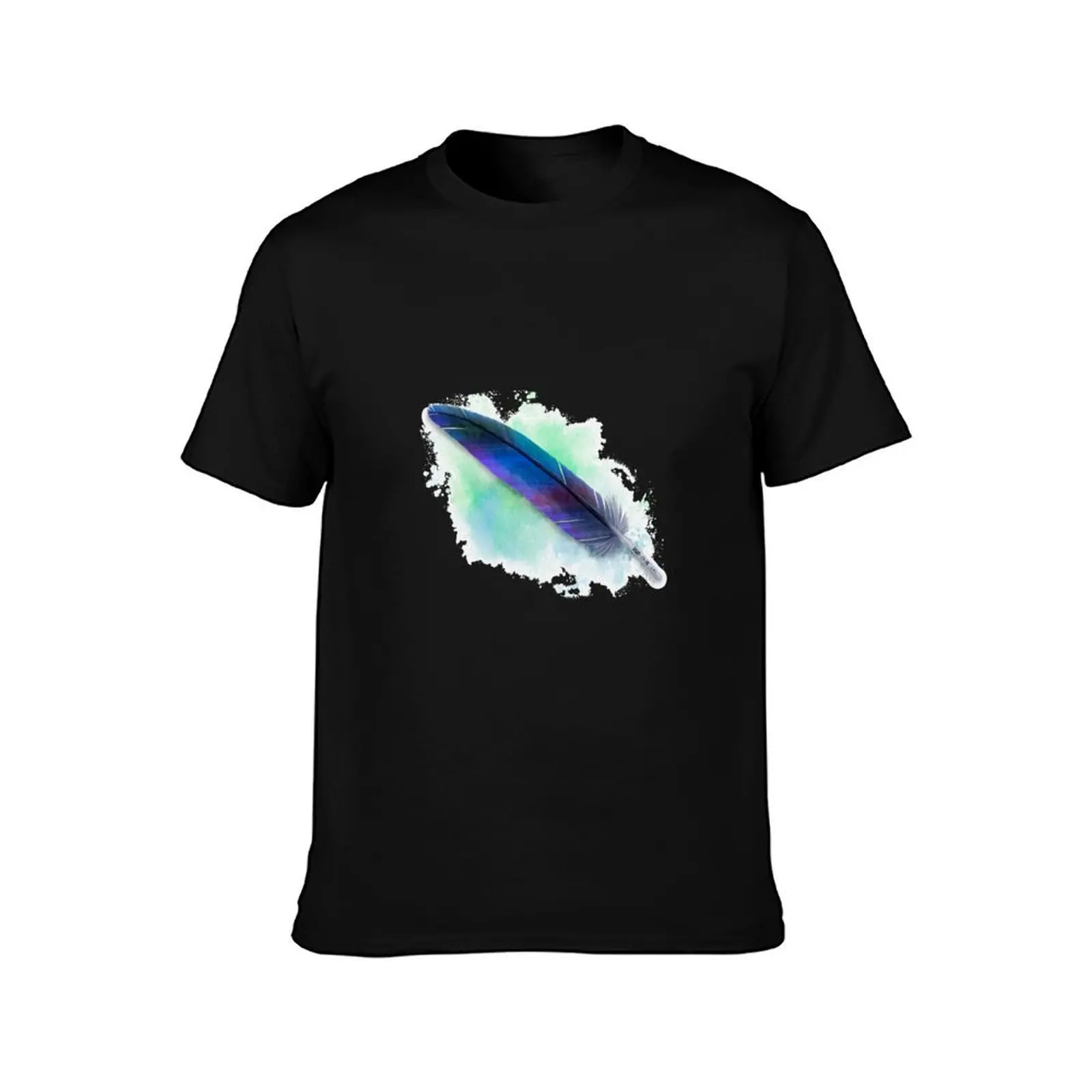 Subtle destiel art Angel Feather T-Shirt Simple Casual Short Sleeve Tee T-Shirt