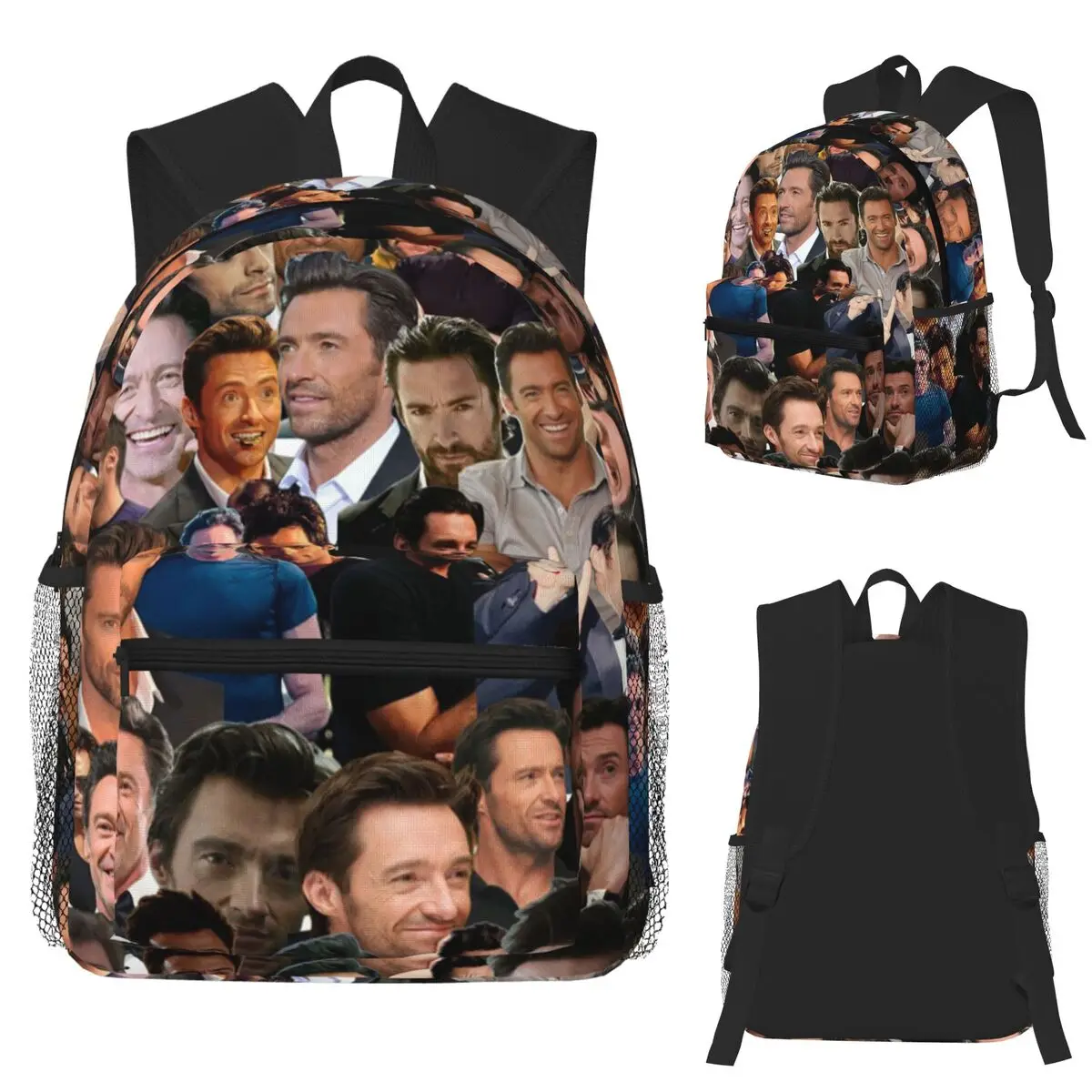 

Хью Джекман, студенческий рюкзак для фотоколлажа, школьная сумка, походный дорожный рюкзак для мальчиков и девочек, сумка для книг, сумки на плечо
