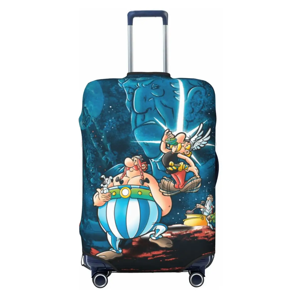 

Пользовательский чехол для чемодана Gaul Wars, эластичные дорожные чехлы для багажа Asterix и Obelix для 18-32 дюймов