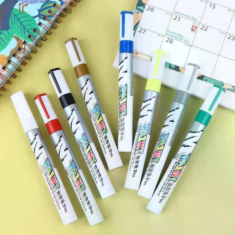 

1Pcs Waterproof Marker Paint Pen Vehicle Touch-Up Paint Tyre Oily Markers Quick Drying Signature Pen Stationery Supplies