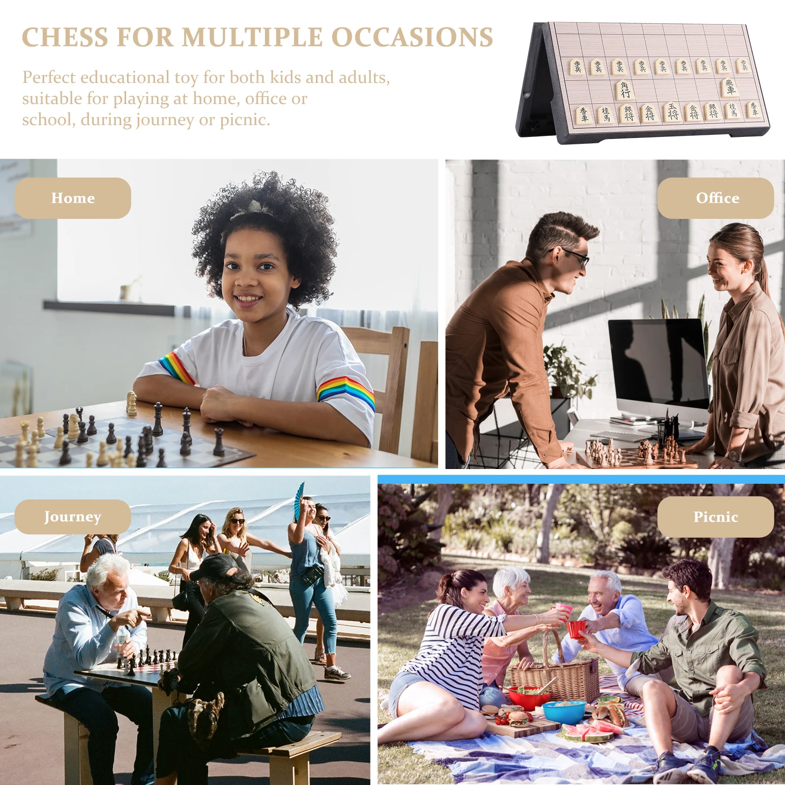 

Portable Lightweight Magnetic Chess Set Folding Board Great Gift Family Friends Indoor Use