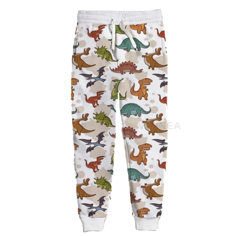 Ropa informal con estampado 3D de dinosaurio para hombre y mujer, chándales de cuello redondo, pantalones de Hip Hop, talla grande, S-7XL, novedad