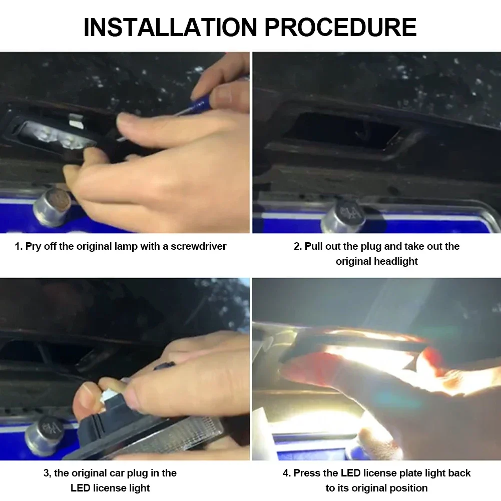 1/2 قطعة سيارة Led رقم الترخيص لوحة LED ضوء المصباح Canbus الأبيض لتويوتا يارس فيتز كامري كورولا بريوس C Ractis Verso S