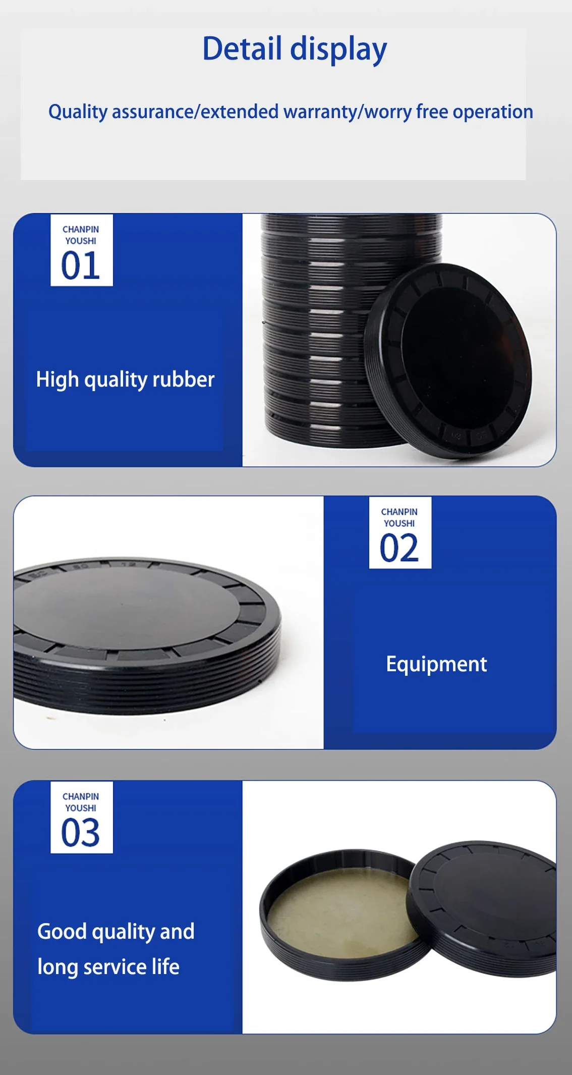 1Pcs  Black EC End Cap NBR Nitrile Oil Seal Cap OD 70/72/75/80/85/90/100/110mm Height 6/7/8/10/12mm VK Gland Retarder Oil Cap